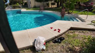 Daring Kiara – Voyeur Watching Me Masturbating at Public Hotel Pool-5