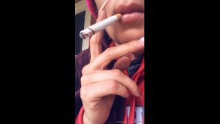 LouLou Petite Louloupetite - smoking video long hard drags sitting in my dressing gown outside smokingfetish 06-05-2019-3