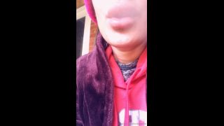 LouLou Petite Louloupetite - smoking video long hard drags sitting in my dressing gown outside smokingfetish 06-05-2019-9