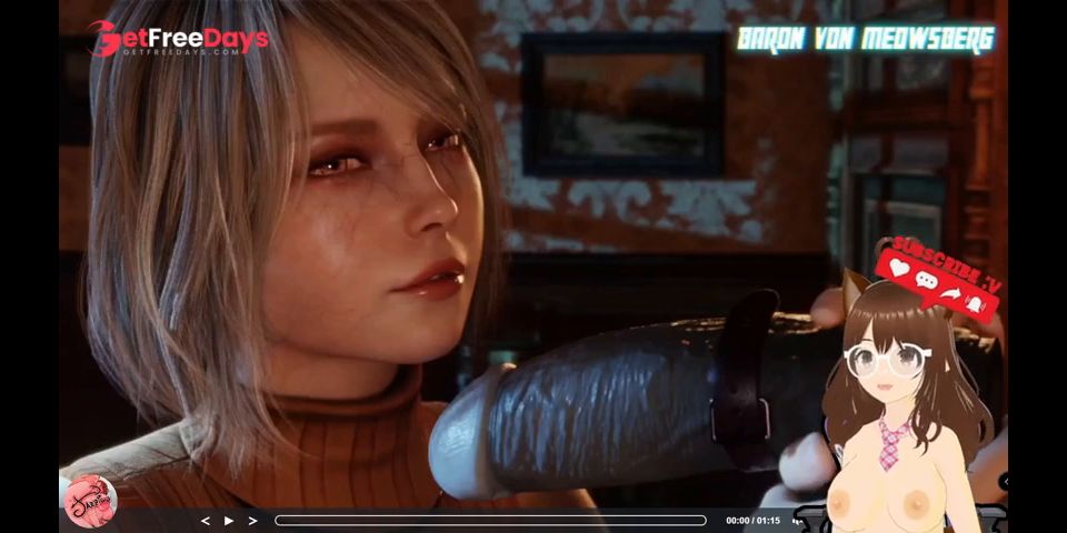 [GetFreeDays.com] Ashley from Resident Evil 4 provokes Leon by sucking a giant black dildo 3D Animation - Jazziuu Porn Stream October 2022