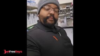 [GetFreeDays.com] Thick Black Daddy Jerks Off in Public Store Porn Clip January 2023-5