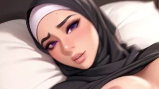 TanisaXo - AI Generated-Arab Teen Hijab College Girl Fingering- and Showing Her Big Ass,pussy Bedroom Moments-5
