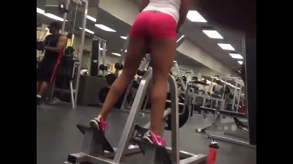 Girl working out in a gym