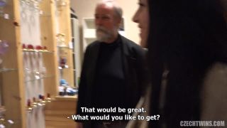 Twins fuck an elderly man -3