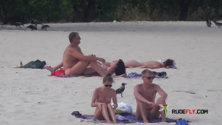 Nymph naturists take off their clothes and play nude  4-1