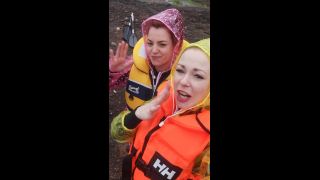 UKCuteGirl () Ukcutegirl - zoe and i looking like sweeties in life jackets and pvc rainwear 18-03-2020-9