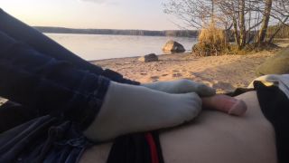 Oksifootjob – Public Footjob And Socksjob On The Beach 1920×1080 HD Foot-0