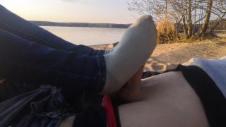 Oksifootjob – Public Footjob And Socksjob On The Beach 1920×1080 HD Foot-4