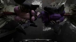 Cartoon huge members of giant mutants destroy holes of girls 2k 3d-5