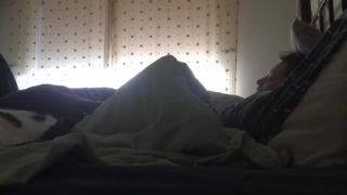 horny wife masturbating under cover. hidden cam-5