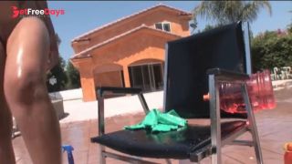 Black slut oiled and fucked by big black cock-1