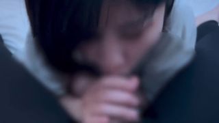 hentaininja_hina - Kinky girl with dick in the back of her throat and squeezing sperm out.-5