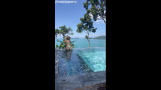 Solo Scarlett Scarlett Kisses Teases Wet Pussy In  Poolside Solo Video-1