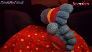 [GetFreeDays.com] Worship and Fuck My Big Feet In My Thick Colorful Fuzzy Winter Toe Socks - Give Me A Big Load Of Cum Adult Video January 2023-3