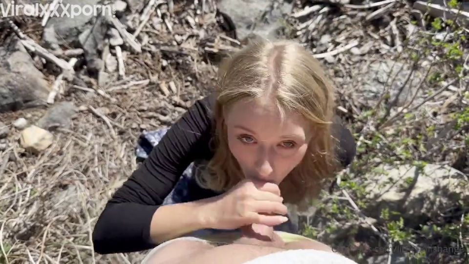 Blowjob Littlepolishangel Littlepolishangel Gobbles Cock And Takes Messy Facial In Outdoor Lake Video