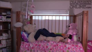 DiaperedonlineAlisha Alisha Overalls Masturbate in Crib-9