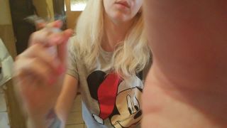 cuteblonde666 Hairy girl smoking break - Hairy Bush-7