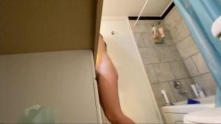 Spying on naked sister in shower and brushing teeth BigAss!-3