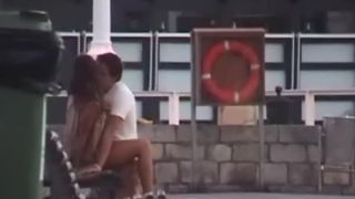 Horny teen couple fucking in public Public!-4