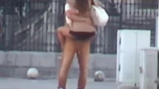 Horny teen couple fucking in public Public!-9