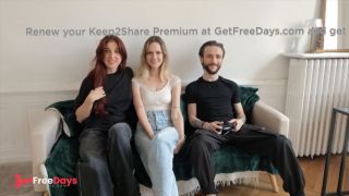 Amateur Threesome  Two French Goddess Share a Lucky Man.-1
