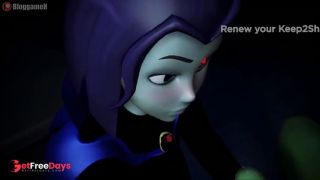 Raven trains with Muscular Beast Boy -BLOGGAMEH--1