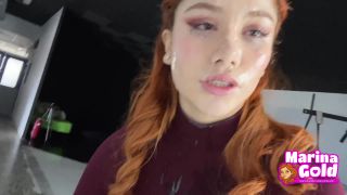 xxx video clip 48 Marina Gold – Cum Drenched Teen Eats A Burger Bukkake on public bukkake swallow porno-2