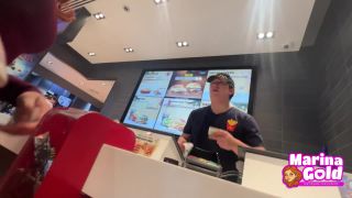 adult video 13 Marina Gold - CUM DRENCHED Teen Eats A Burguer Bukkake [352.7 MB] - bukkake - fetish porn dog cock blowjob-0