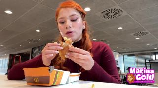 adult video 13 Marina Gold - CUM DRENCHED Teen Eats A Burguer Bukkake [352.7 MB] - bukkake - fetish porn dog cock blowjob-6