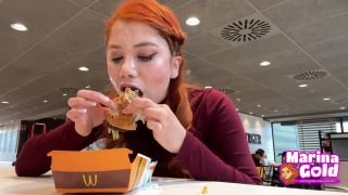 adult video 13 Marina Gold - CUM DRENCHED Teen Eats A Burguer Bukkake [352.7 MB] - bukkake - fetish porn dog cock blowjob-7