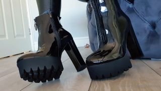 [GetFreeDays.com] g0ddess Evie - My Black Shiny Ankle Boots Are So Hot Arent They boot worship-8