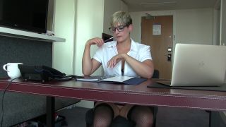 snot fetish porn Hannah Brooks - Hot Secretary Gets Horny In The Office , secretary on role play-4