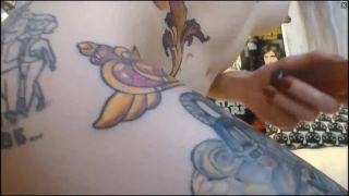 Tattooed emo slut playing with herself for the audience tattoo -3