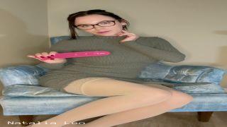 porn video 38 Natalia Leo – Teacher Punishes Sissy Student, leather glove fetish on solo female -9