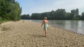 Louise x Vale - Stroll with Louise by the lake! She's starting to touch herself!-3