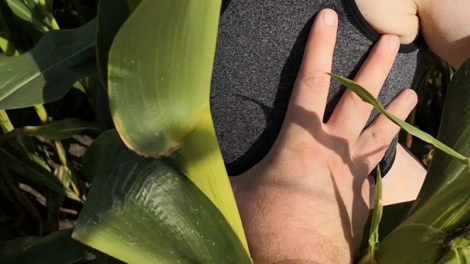 Slap an squeeze my tits in corn field BDSM!