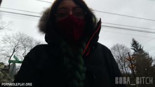 xxx video clip 24 mistress anal fisting Boba Bitch – Topless Drive Thru w Cum Facial, public outdoor on hardcore porn-1