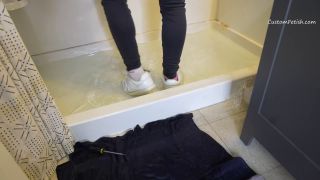 Custom Fetish - Bunny Wets Sneakers in Shower 4K - Fetish-9
