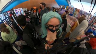 [GetFreeDays.com] Rebecca Cosplay in the Convention! - Shy Goth telegram hardcore porn-8