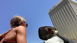 SparksGoWild - Smoking a Joint and Fucking on Top of a Parking Garage in Las Vegas  on blonde karma big tits-0