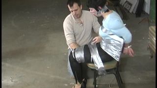 FutileStruggles Alison in sweater and hotpants Ziptied and Duct Taped - Part 1-5