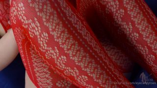 Onlyfans - EyeCandyToes - All red everything  Teaser video with these sexy fishnet patterned suspender thi - 10-12-2020-6