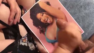 The Wife Stroking My Cock To Cum Tribute Nicki Minaj - Handjob-0