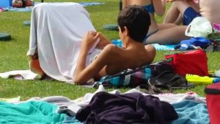 Funny pervert caught by the pool-4