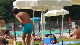 Funny pervert caught by the pool-9