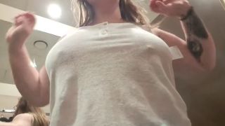 Change Clothes Trying on bikini in public changing rooms-4