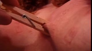 Smoking hot redhead has her tits teased BDSM!-9