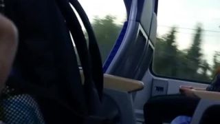 Dude plays with his cock in public transportation-1