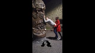 Strapon FAGGOT IS FUCKED IN MAIN SQUARE (Strap On)-7