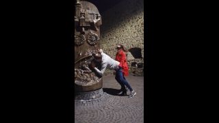Strapon FAGGOT IS FUCKED IN MAIN SQUARE (Strap On)-9